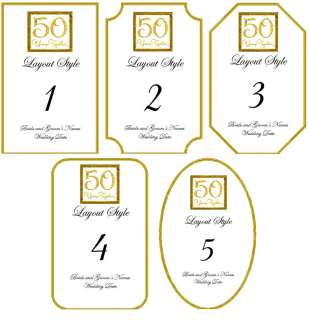 20 Wedding Custom Table Numbers 25th 50th Anniversary  
