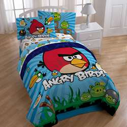 Angry Birds Twin size 4 piece Bed in a Bag with Sheet Set   
