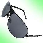 Metal Full Rim Soft Nose Buds Black Sunglasses for Men