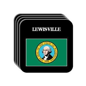  US State Flag   LEWISVILLE, Washington (WA) Set of 4 Mini 
