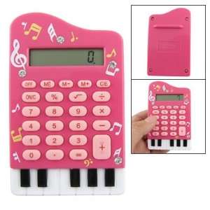   Digits LCD Display Piano Calculator Deep Pink
