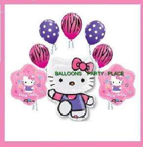 HELLO KITTY ZEBRA PINK balloons party suppy birthday xl  