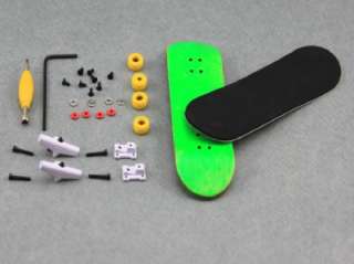 Green Performance Complete Wooden Fingerboard Deck Bearing Skateboard 