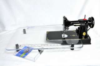 STUNNING SINGER FEATHERWEIGHT WITH QUILTING PACKAGE AND SEWING TABLE 