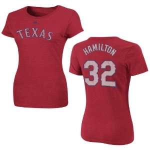  Texas Rangers Josh Hamilton Red Off Field Drama Ladies T 