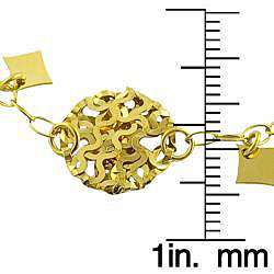14k Yellow Gold Mixed Fantasy Bracelet  