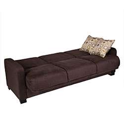   Convert a Couch Brown Microfiber Futon Sofa Sleeper  