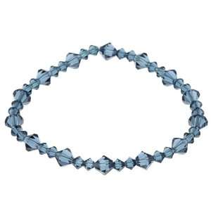  Crystale Montana Blue Crystal Stretch Bracelet Jewelry