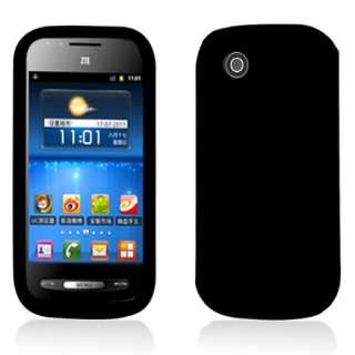 For ZTE N760 Avail AT&T Cell Phone Solid Black Bumper Silicone Skin 