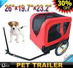 New Red Bike Bicycle Pet Cat Dog Trailer Carrier Medium  