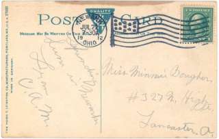 1912 THE WEHRLE CO. STOVE FOUNDRY NEWARK OHIO POSTCARD  