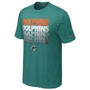  Miami Dolphins Nike Blockbuster T Shirt (Teal) Sports 