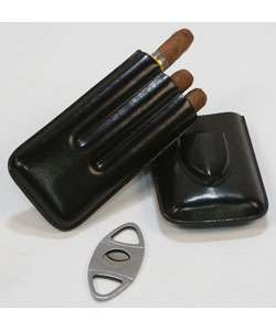 Sidekick 3 count Leather Cigar Pouch Gift Set  