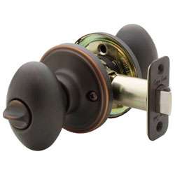 Fontaine Egg shaped Oil Rubbed Bronze Doorknob with Lock   