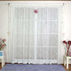 Jacquard Small Flower 84 inch Sheer Lace Curtains  