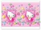 Hello Kitty Birthday Xmas Party Supplies Tablecover Plate Cup Fork 