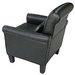 Hyde Transitional Arm Chair Black Renu Leather  