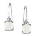 10k White Gold Opal and Diamond Earrings