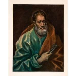   Portrait Saint Peter El Greco Toledo Spain Art   Orig. Photolithograph