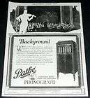 1920 OLD MAGAZINE PRINT AD, PATHE FRERES PHONOGRAPHS, FEATURES