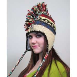  mohawk hat white and mixed colors stretch design Unisex 