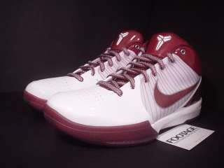 2008 Nike Zoom KOBE BRYANT IV 4 LOWER MERION ACES WHITE TEAM RED 
