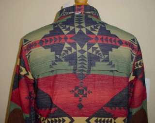   Mens Polo Ralph Lauren L Indian Blanket Print Flannel Shirt Button Up