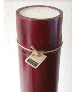 Thick Bamboo Candle Stand with Scented Candle (Thailand)   