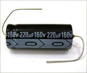 Qty 8 220UF 160V 105C Axial Electrolytic Capacitors  