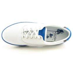 Nautica Mens Newport White Canvas Sneakers  