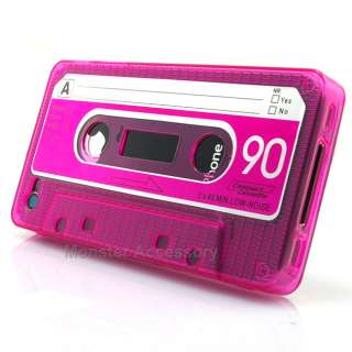   Cassette Soft Candy Skin TPU Gel Case Cover For Apple iPhone 4S NEW