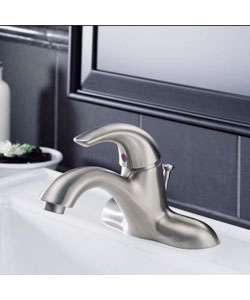 Delta Centerset Stainless Steel Bathroom Faucet  