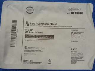 Bard 0113810 Composix Mesh 8x10 (Qty 1)  