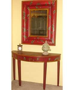 Hand painted Console Table and Mirror (China)  