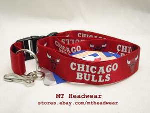 OFFICIAL LICENSED NBA LANYARD ***CHICAGO BULLS RED*** KEYCHAIN KEYRING 