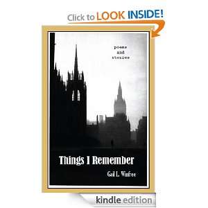 Things I Remember Gail Winfree  Kindle Store