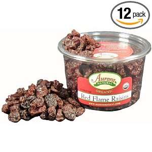 Aurora Products Inc. Raisins, Red Flame Organic, 11 Ounce Tub (Pack of 