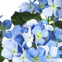   SILK WEDDING FLOWER BOUQUET BUSH BLUE 032 678417516812  