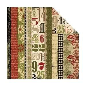 25 Days Of Christmas Double Sided Cardstock 12X12 Merry & Bright; 25 