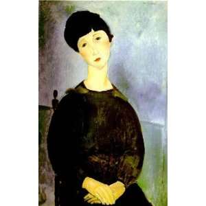   Oil Reproduction   Amedeo Modigliani   24 x 38 inches   Young Girl