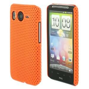  Celicious Orange Hard Perforated Mesh Case for HTC Desire 
