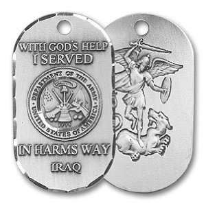 U. S. Army Dog Tags St. Michael Jewelry
