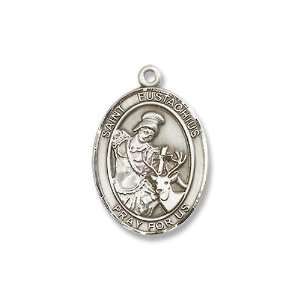   Medal with 18 Sterling Chain Patron Saint of Firefighters & Huntsmen