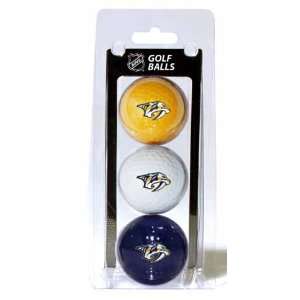  Nashville Predators Set of 3 Multicolor Golf Balls Sports 