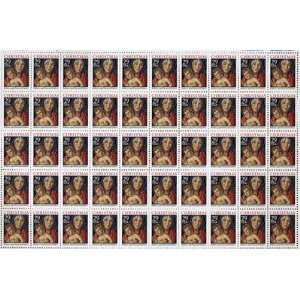   Modonna And Child Full Sheet 50 x 29 cent US Postage Stamp Scot #2710