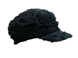 New Strange Look Military Style Newsboy Hat Cap Black   MB616  