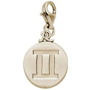 Rembrandt Charms Gemini Charm with Lobster Clasp, 10K Yellow Gold