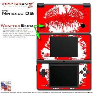  Nintendo DSi Skin Big Kiss White on Red WraptorSkinz Skins (DSi 