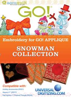 Accuquilt GO Embroidery Snowman Collection  