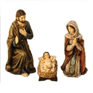   Mary, Saint Joseph, and Baby Jesus   3 piece set   Warm Colors Home
